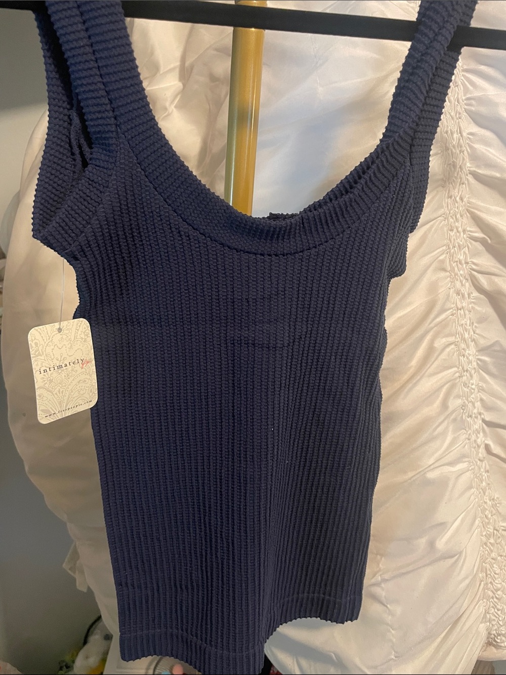 Ribbed Button-Front Tank Top - - Picture 6 of 7